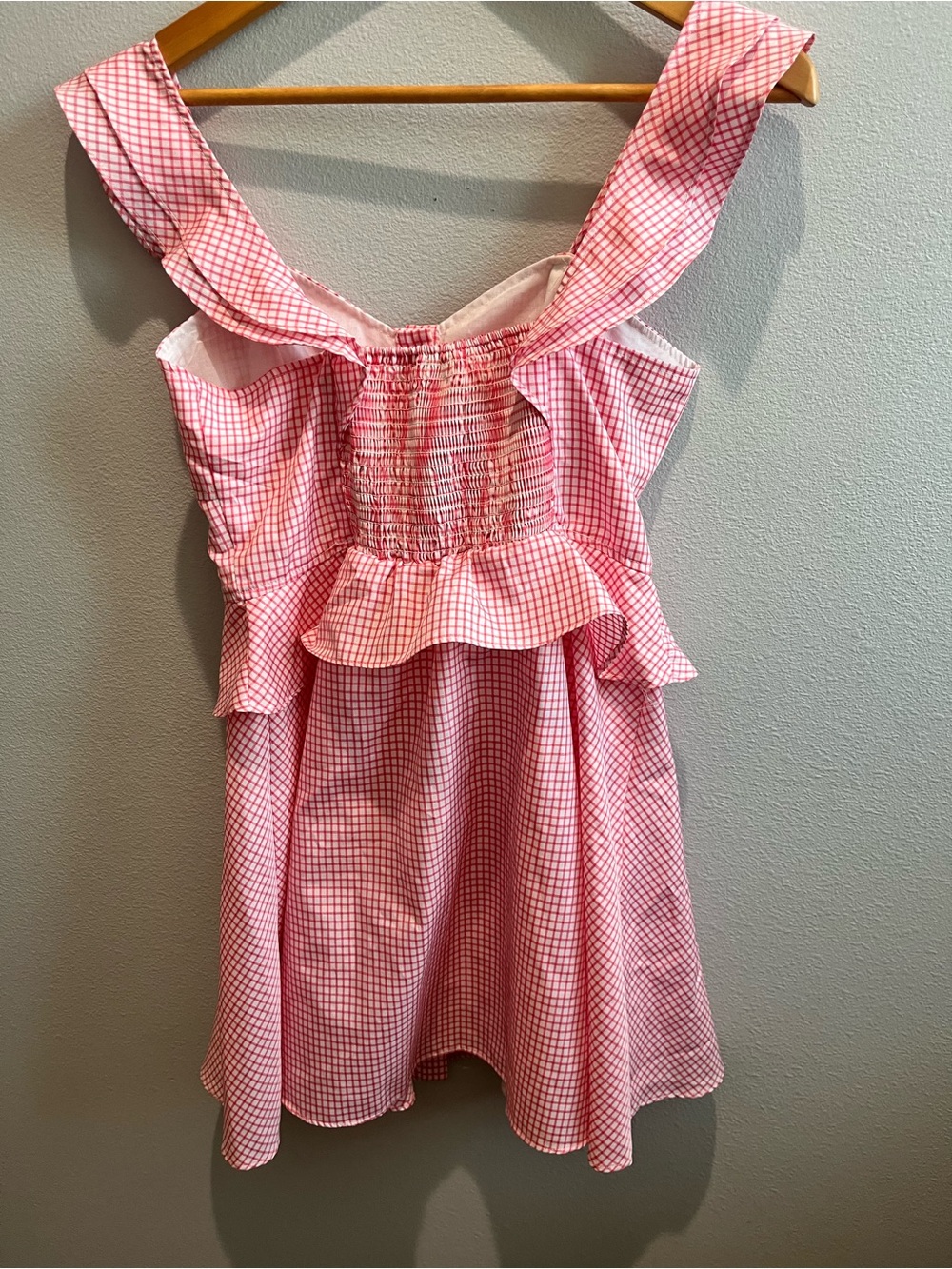 Gianni Bini Pink Gingham Mini Dress - Picture 4 of 5